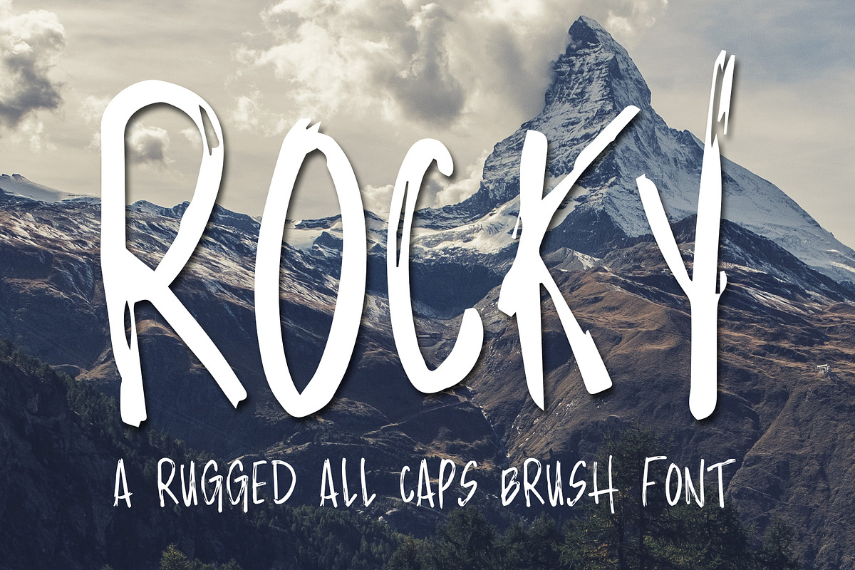 Rocky Brush Font