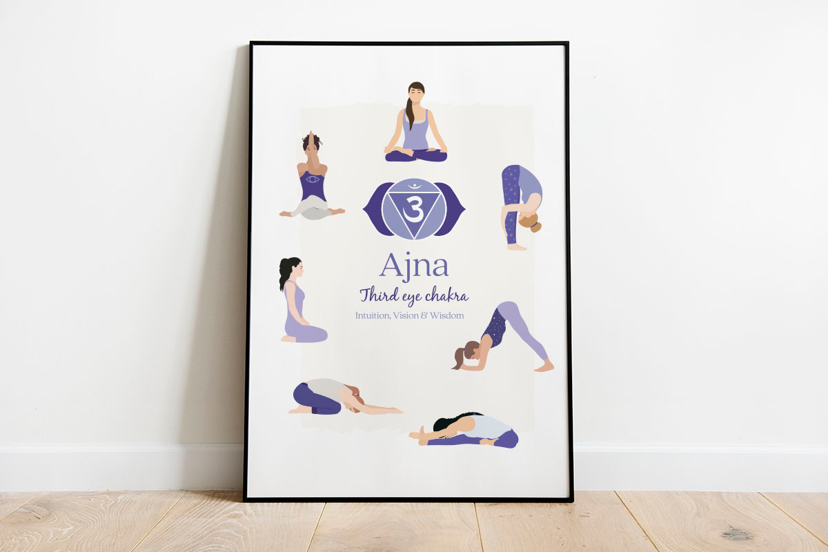 Ajna Chakra Yoga Postures, an Illustration by Sunnyfields (Photo 2 of 5)