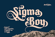 Sigma Boy – Elegant Blackletter Font, a Font by AuthenType (Thumbnail 1 of 15)