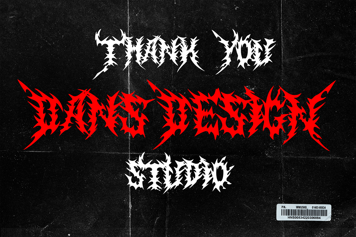 MordeR Metal Horror Font, a Blackletter Font by dansdesign (Photo 6 of 6)