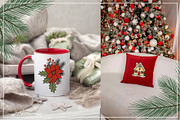 Retro Christmas Clipart Vector Set, an Animal Illustration by ilonitta (Thumbnail 11 of 12)