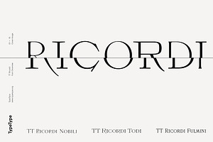 TT Ricordi, a Serif Font by TypeType