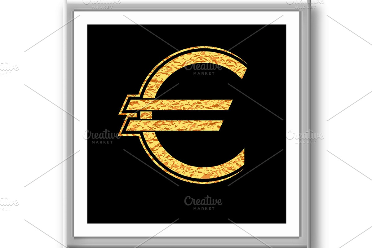 The gold euro. Money symbol. Vector, an Object Graphic by RODINA (Photo 2 of 3)