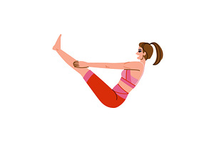 Young woman practicing paripurna, a Sport Illustration by pikepicture