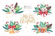 Christmas floral collection, an Animal Illustration by Peace ART (Thumbnail 3 of 6)