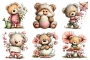 Spring Teddy Bear Illustration Bundl, an Illustration by Daily.Designs (Thumbnail 6 of 8)
