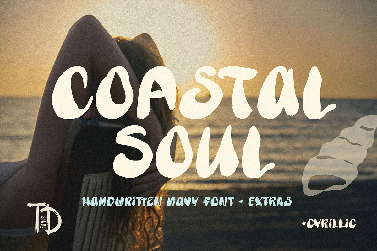 Coastal soul wavy handwritten font, a Handwritten Font by TD fonts (Photo 1 of 13)