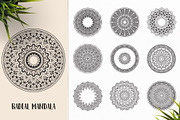 530 Vector Mandala Ornaments, an Animal Illustration by pixaroma (Thumbnail 45 of 55)
