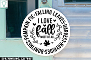 Fall Round Door hanger SVG Bundle, a Graphic by Designer302 (Thumbnail 6 of 23)
