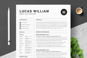 Resume Template For MS Word & Pages