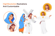 Jesus Illustration Art Set, a Person Illustration by Vectors Market (Thumbnail 3 of 8)