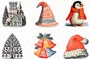 Christmas Doodle Sublimation Clipart, an Illustration by Black Bird Studio (Thumbnail 2 of 6)