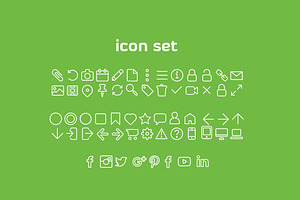 Byom - 4 Fonts 1 Icons Set