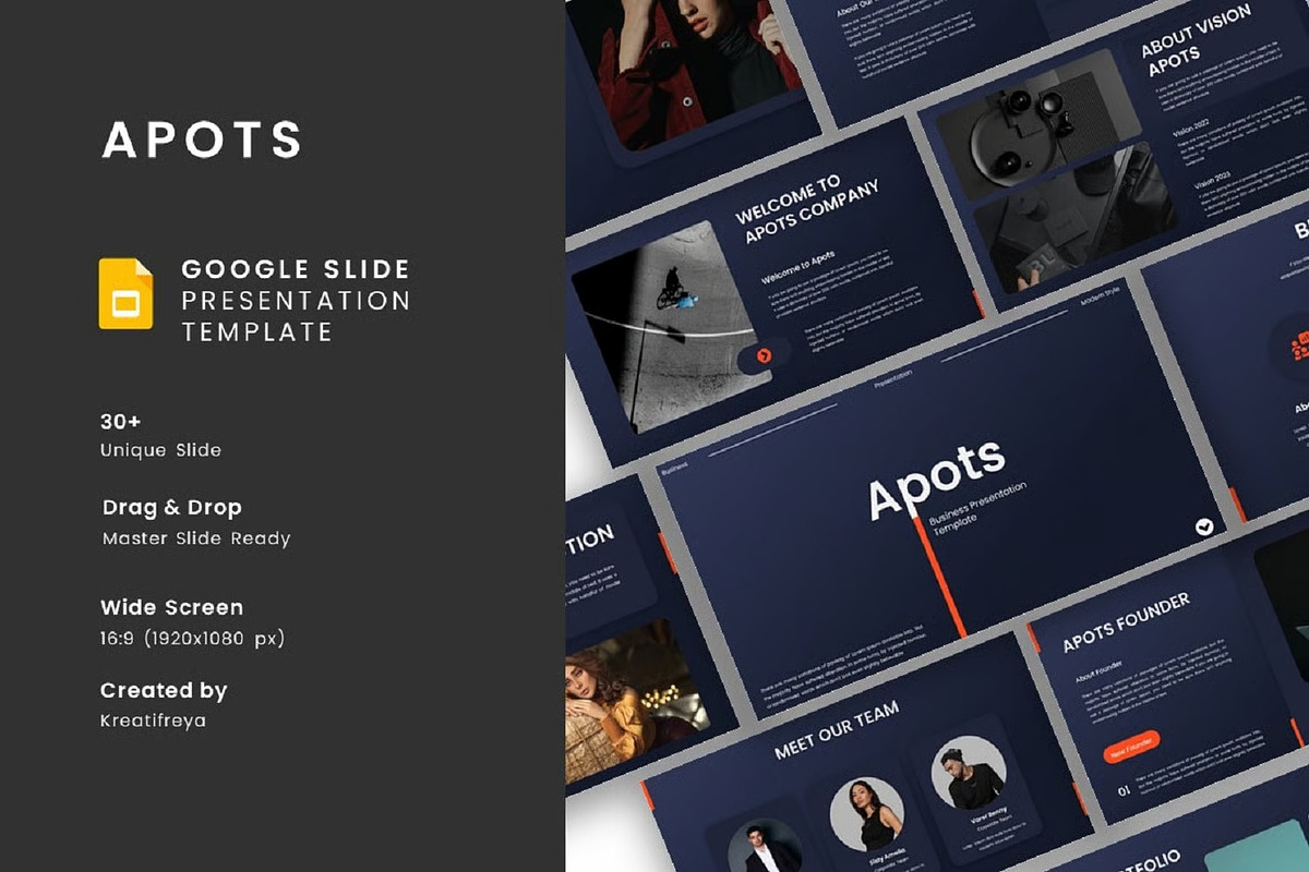 Apots–Business Google Slide Template, a Presentation Template by kreatifreya (Photo 1 of 5)