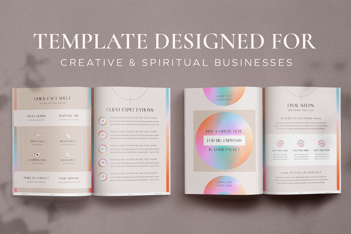 Welcome Packet & Service Guide, a Design Template by Studio Soluna (Photo 3 of 13)