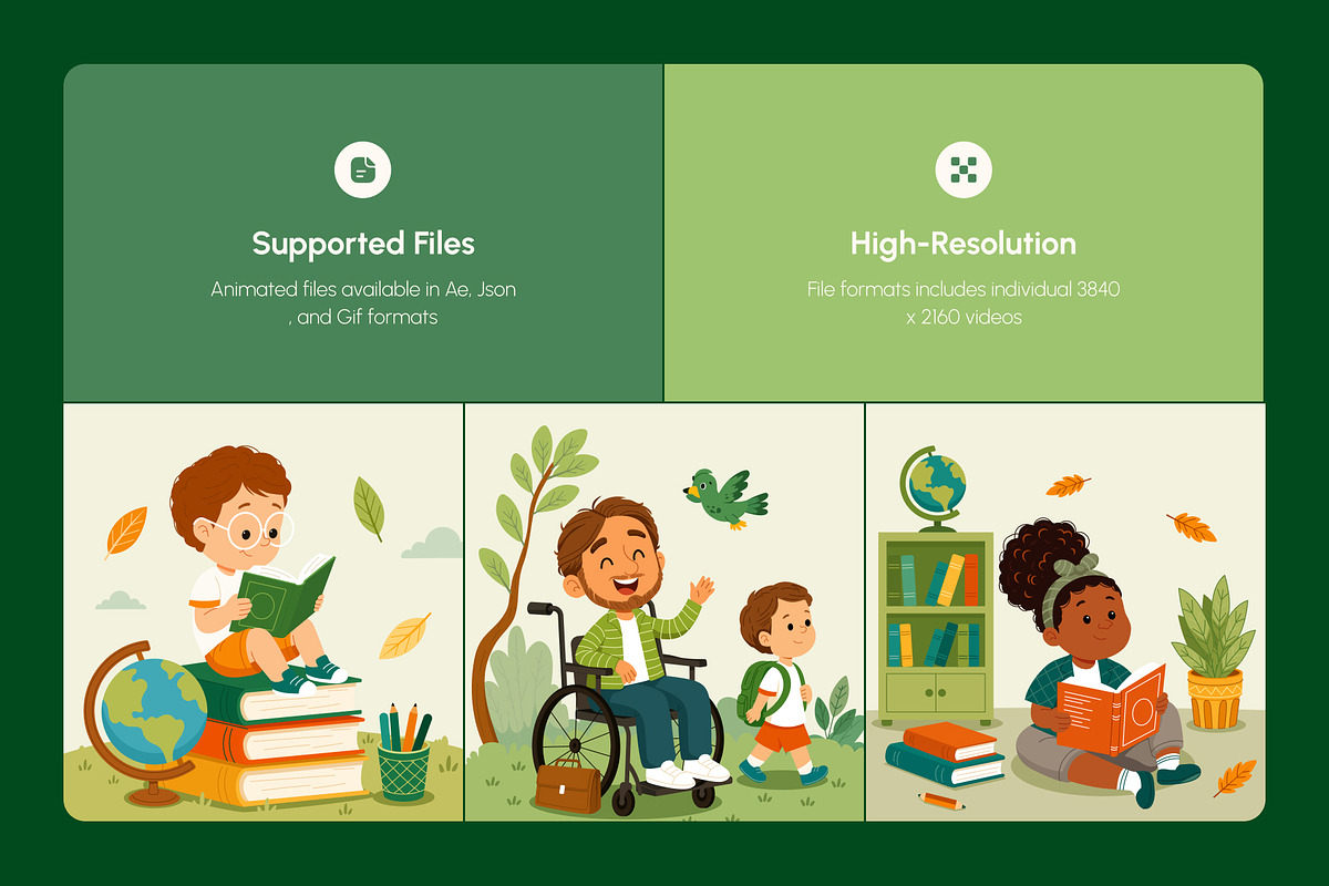 25 Animated Back to School Education, an Education Illustration by Creative Stall (Photo 2 of 4)