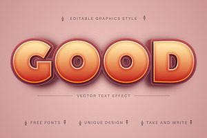 Good 3D - Editable Text Effect, Font