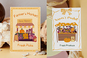 Autumn farm market Postcards Clipart, a Person Illustration by Carpet Tapete Pretzel (Thumbnail 6 of 11)