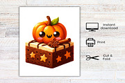 Kawaii Pumpkin Spice Clipart Bundle, an Illustration by Canvas Craft (Thumbnail 8 of 8)