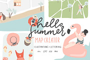 Summer Map & Card Creator clip art, an Animal Illustration by Cute Atelier (Thumbnail 1 of 10)