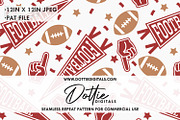 American Football Repeat Pattern, a Pattern Graphic by Dottie Digitals (Thumbnail 1 of 2)
