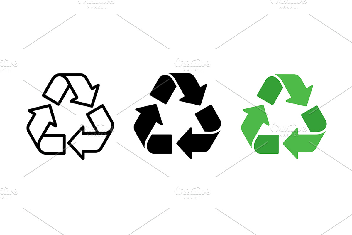 Recycling Symbol Vector Design, a Solid Icon by Artonix (Photo 2 of 2)