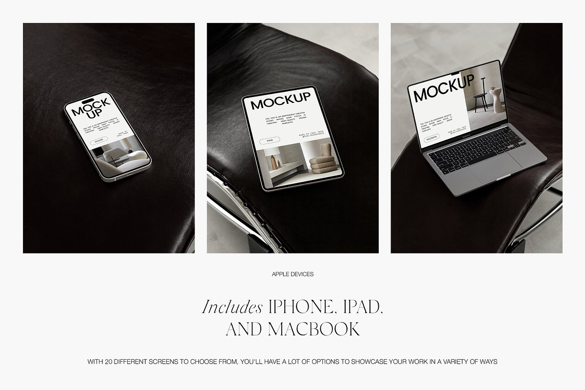 Apple Mockups | MacBook iPhone iPad, an iPhone Mockup by Feel This (Photo 3 of 10)
