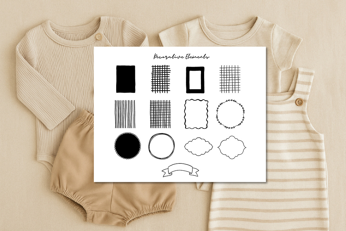 Baby line doodle set, an Object Graphic by ElenaPlatovaArt (Photo 5 of 10)