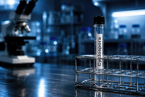 cyclospora test tube, generative AI, a Photo by Nito