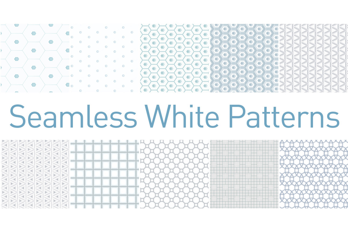Clean Seamless White Patterns, a Pattern Graphic by Creative Graphics (Photo 3 of 5)