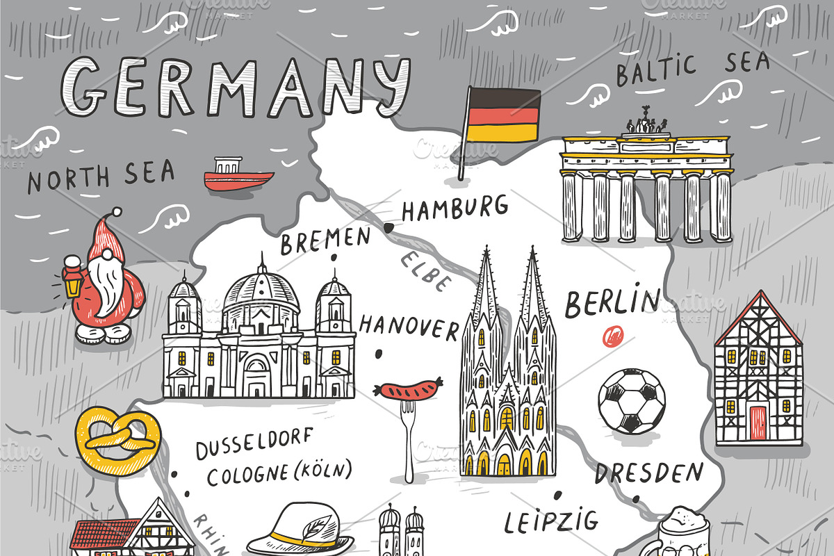 Germany Map, an Education Illustration by GooseFrol (Photo 3 of 7)