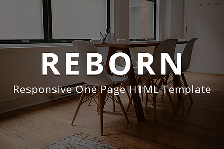 REBORN - One Page HTML Template, a HTML Template by Riccardo Borchi