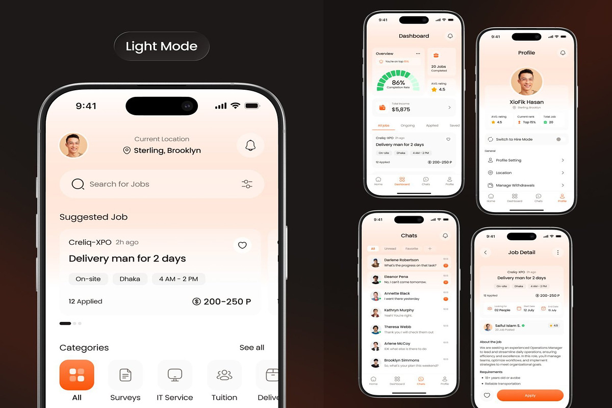 Part Time Job Finder App UI Kit preview 4