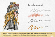 Realistic Dry Media Procreate Brush, a Brush Add-On by HabitusDesigns (Thumbnail 2 of 8)