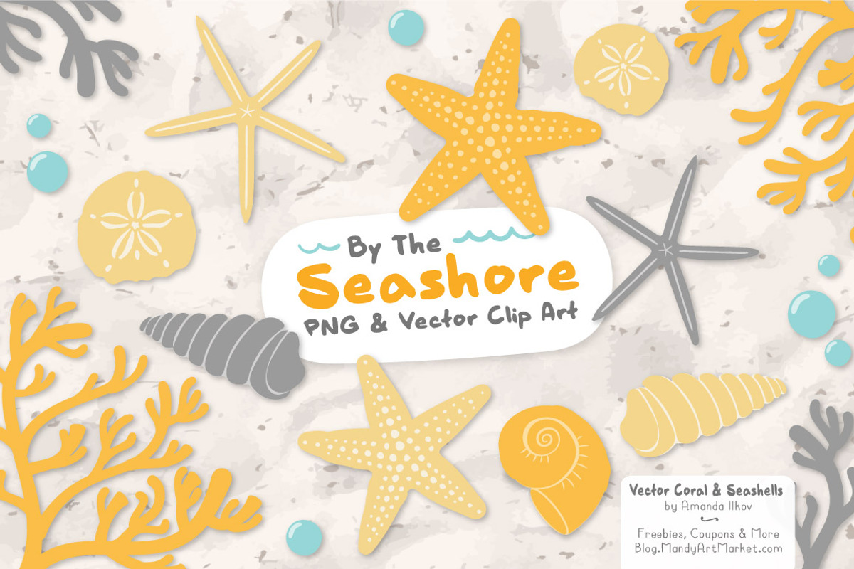 Sunshine Vector Seashells, an Illustration by Amanda Ilkov (Photo 1 of 5)