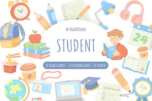 Student Education Clipart, an Education Illustration by Palau
