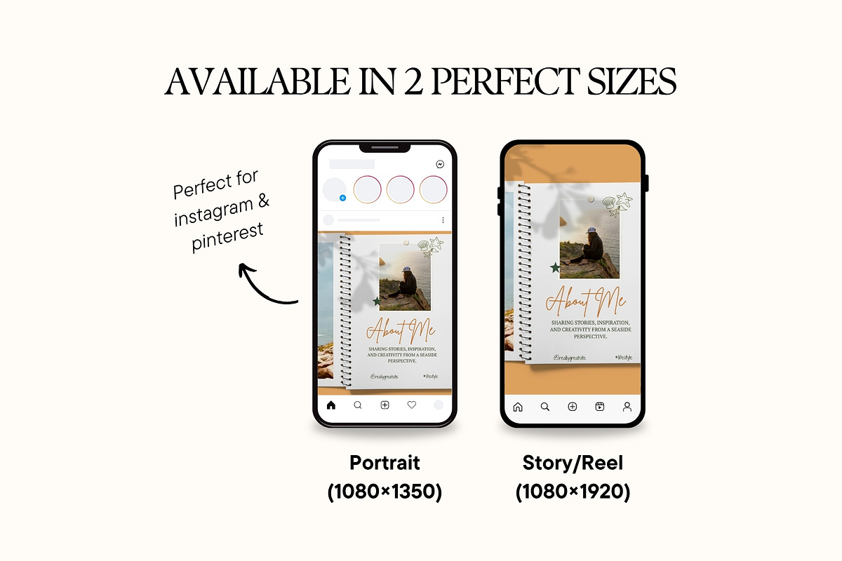 Warm Coastal Scrapbook Instagram, a Social Media Template by Anna Design Studio (Photo 4 of 11)