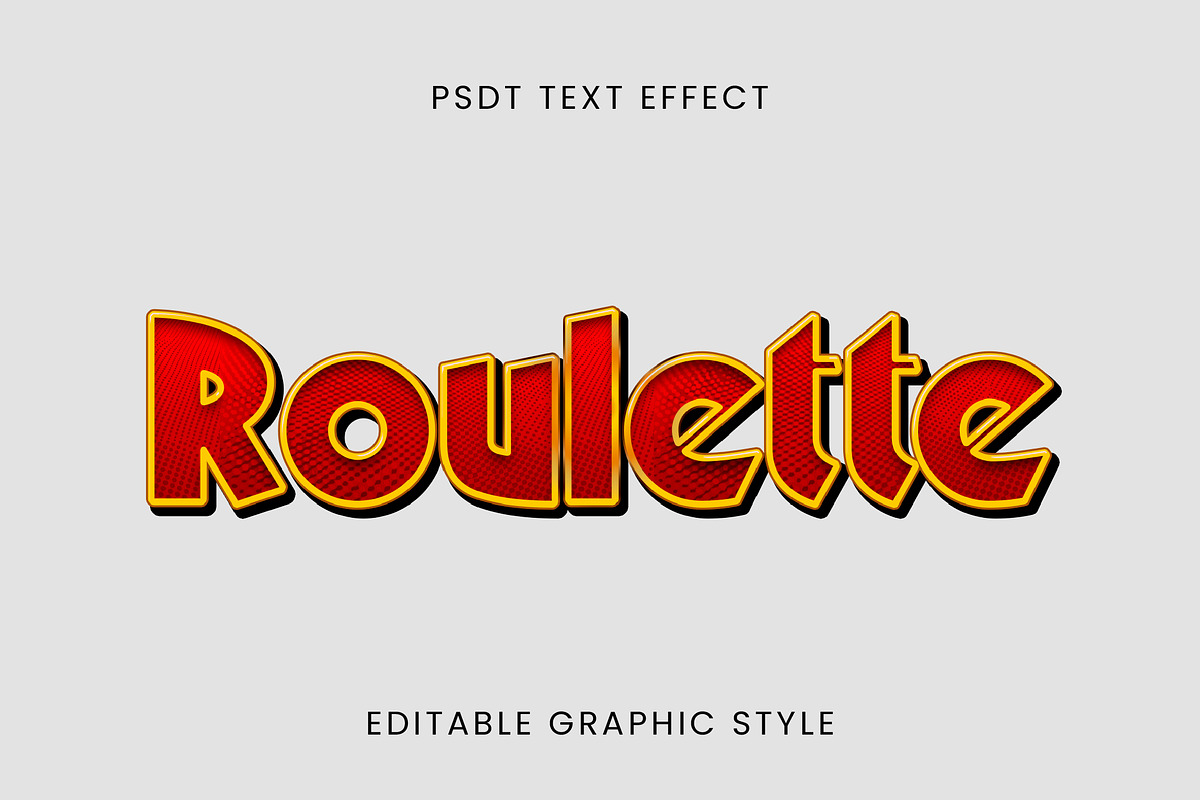 Halftone Outline 3D Text Effect