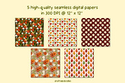 Autumn Garden Digital Paper Set, a Pattern Graphic by Drafts n Doodles (Thumbnail 2 of 9)