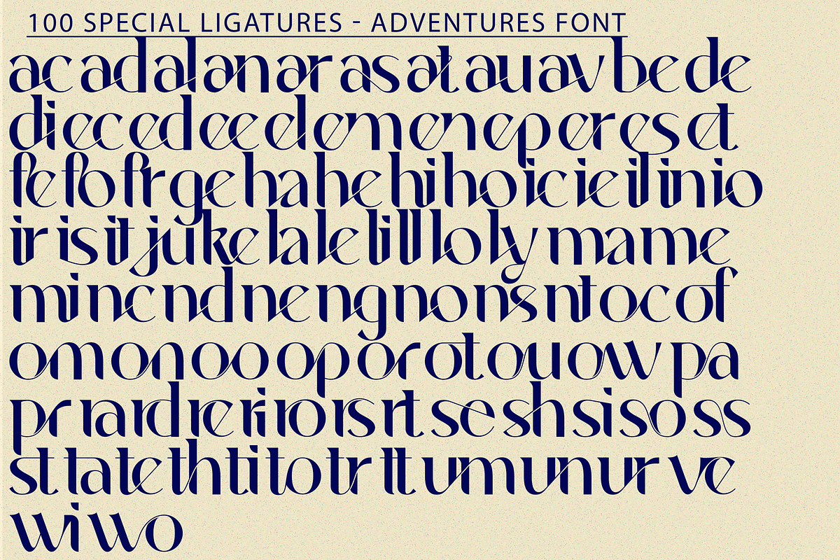 Adventures | Modern Elegant Font, a Sans Serif Font by 177Studio (Photo 7 of 8)