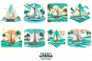 20 Groovy Travel T-shirt Bundle, an Object Graphic by Sofia's Fashion (Thumbnail 2 of 3)