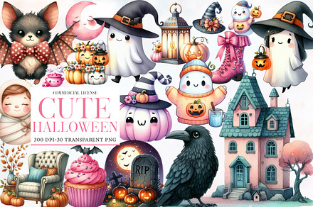 Cute Halloween Sublimation Clipart