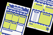 School Weekly Planner Template, a Flyer Template by Neermana (Thumbnail 2 of 4)