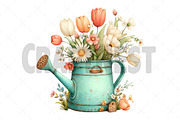 Spring Watering Clipart, an Illustration by Craft Nest (Thumbnail 10 of 12)