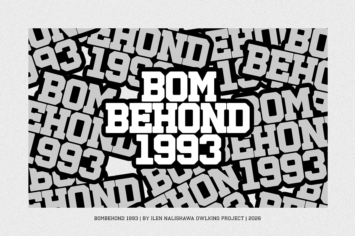 Bombehond 1993, a Sans Serif Font by OWL KING (Photo 9 of 9)