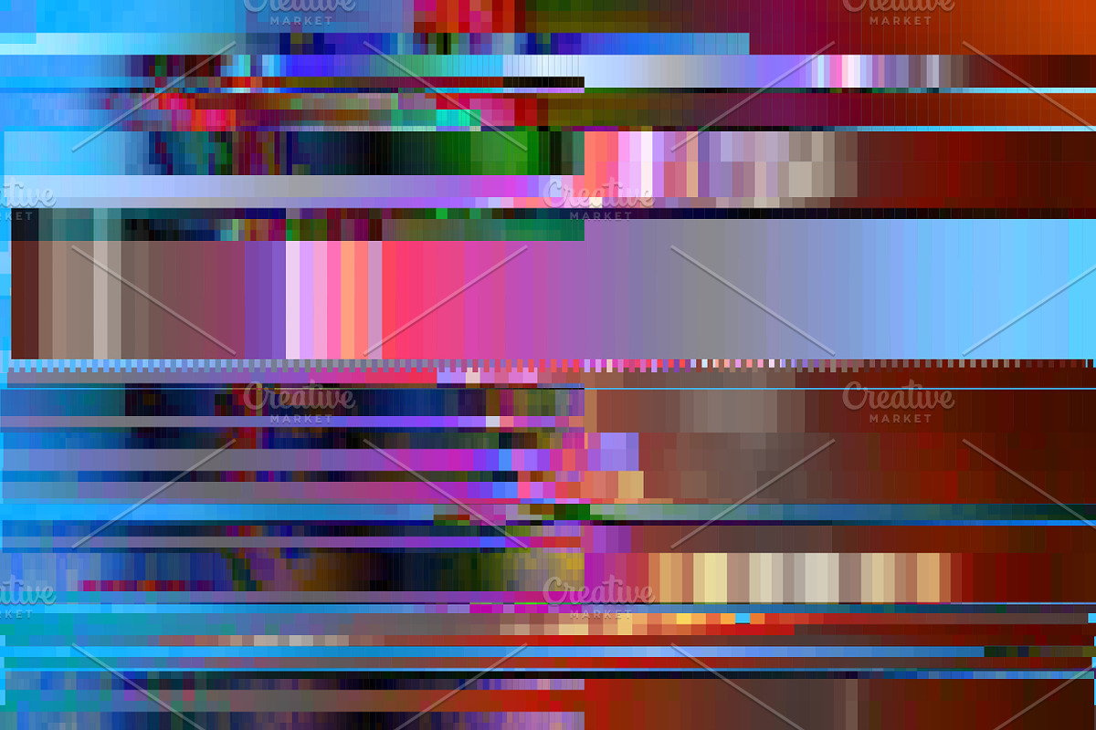 Glitched abstract vector backgrounds, a Technology Illustration by VectorShop (Photo 5 of 7)