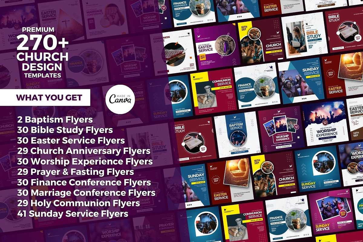 270+ Premium Church Flyer Bundle, a Social Media Template by MK Creatives (Photo 2 of 12)