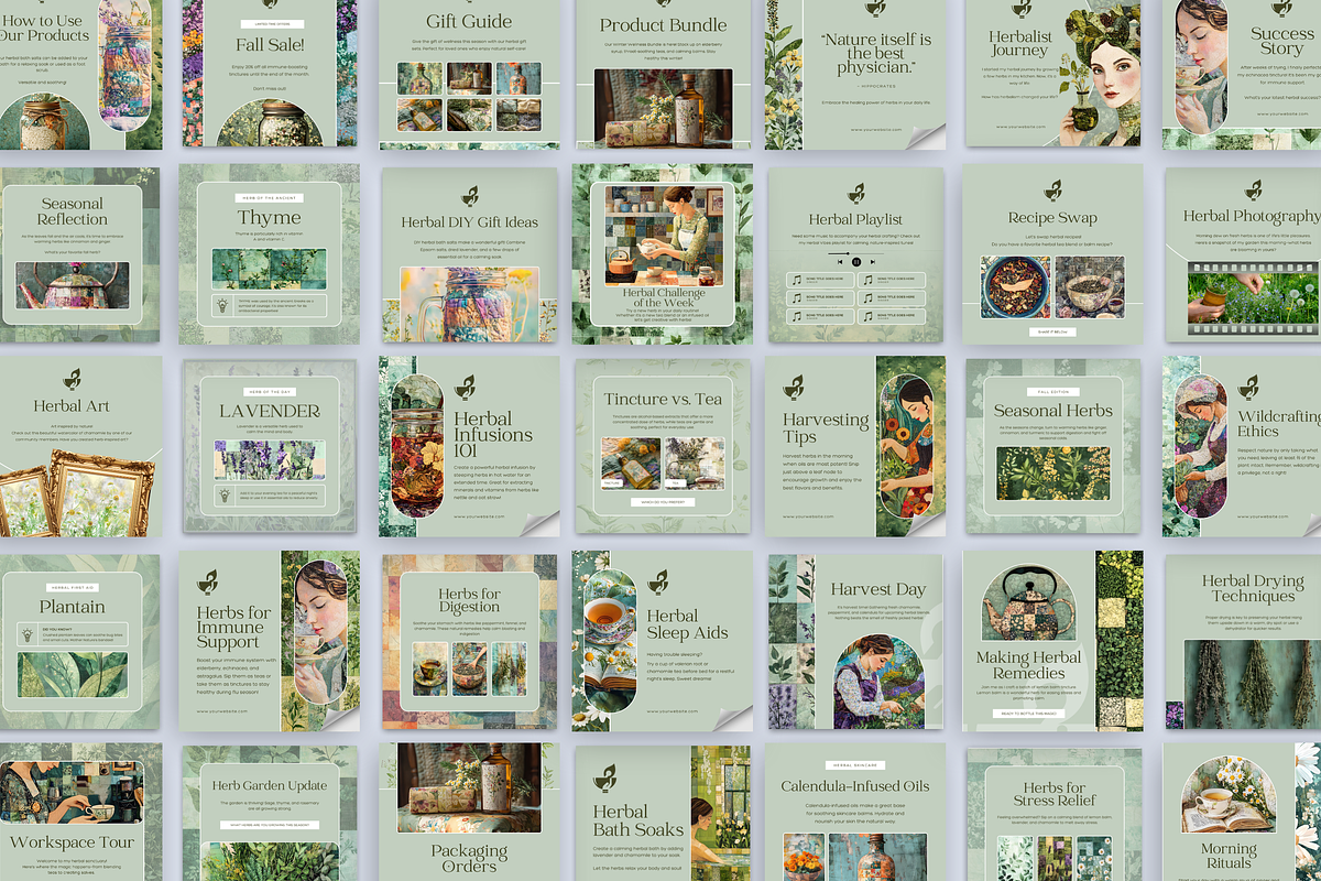 HERBAL MEDICINE SOCIAL MEDIA POSTS, a Social Media Template by Daring Digies (Photo 4 of 9)
