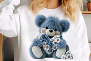 Whimsical Blue Teddy Bear Clipart, a Transportation Illustration by SinaCreation (Thumbnail 7 of 9)