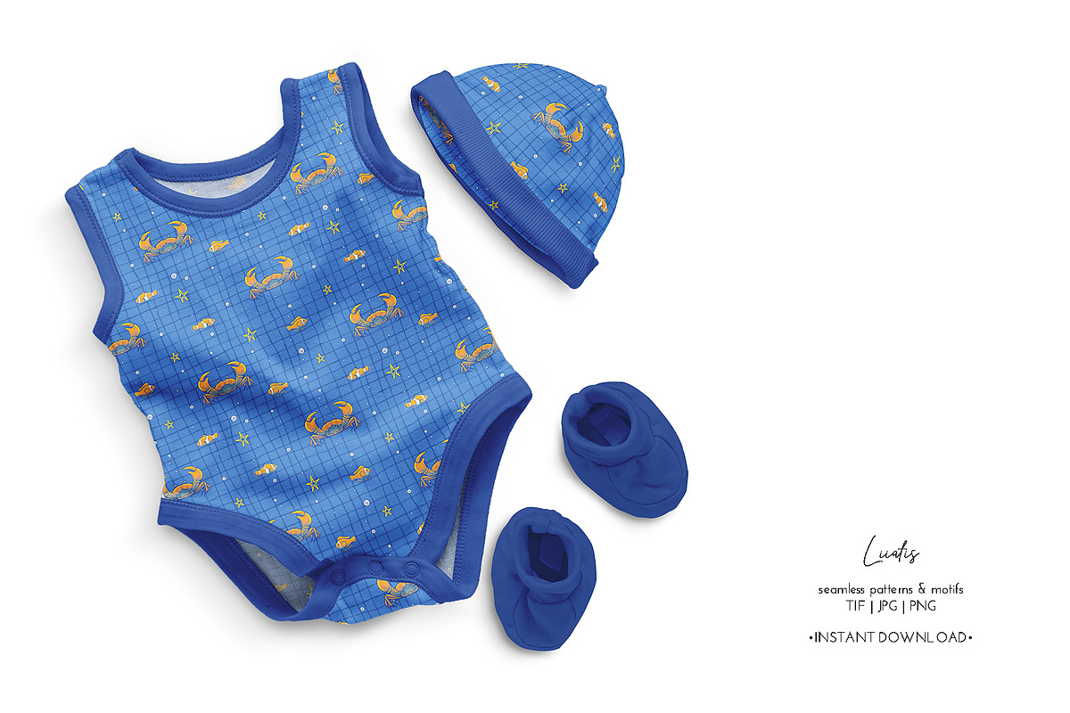 OCEAN Patterns & Clipart, a Decorative Illustration by Liiafis (Photo 10 of 15)